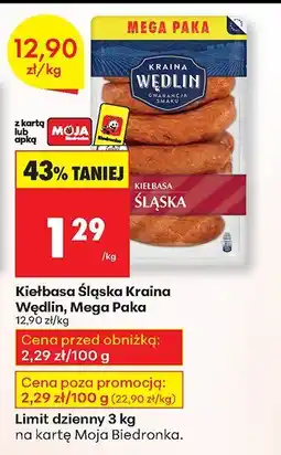Biedronka Kiełbasa Śląska, Mega Paka Kraina Wędlin oferta