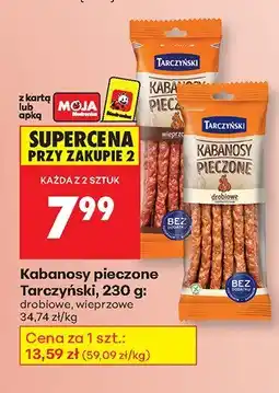 Biedronka Kabanosy pieczone drobiowe Tarczyński oferta