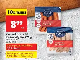 Biedronka Kiełbaski śląskie z szynki Kraina Wędlin oferta