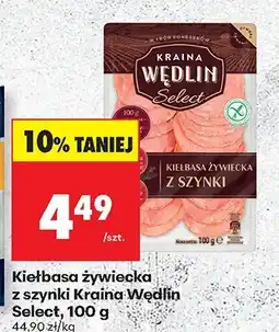 Biedronka Kiełbasa żywiecka z szynki Select 100 g Kraina Wędlin oferta