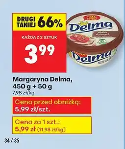 Biedronka Margaryna 450 g + 50 g Delma oferta