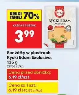 Biedronka Ser żółty w plastrach Rycki Edam Exclusive Ryki oferta