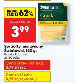 Biedronka Ser żółty mierzwiony gouda Światowid oferta