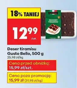 Biedronka Deser tiramisu Gusto Bello oferta
