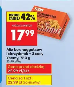Biedronka Mix box nuggetsów i skrzydełek + 2 sosy Yeemy oferta