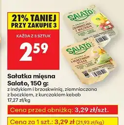 Biedronka Sałatka mięsna z indykiem i brzoskwinią Salato oferta