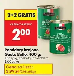 Biedronka Pomidory krojone z bazylią Gusto Bello oferta