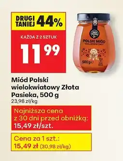 Biedronka Miód Polski wielokwiatowy 500 g Złota Pasieka oferta