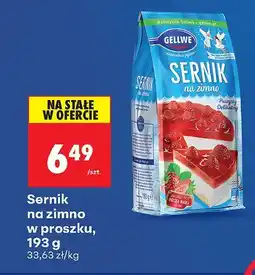 Biedronka Sernik na zimno w proszku Gellwe oferta