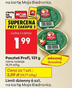 Biedronka Pasztet różne rodzaje Profi oferta