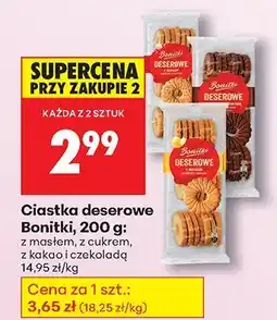 Biedronka Ciastka deserowe z masłem Bonitki oferta