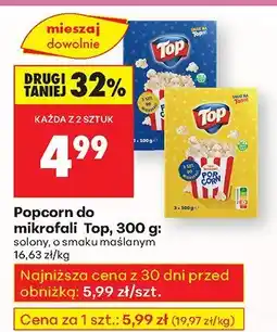 Biedronka Popcorn do mikrofali solony Top oferta