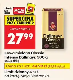 Biedronka Kawa mielona Classic Intense 500g Dallmayr oferta