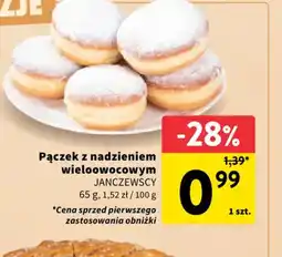 Intermarche Pączek z nadzieniem wieloowocowym oferta