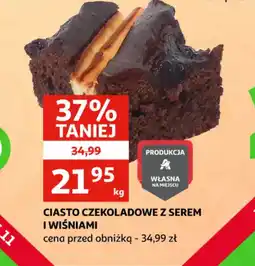 Auchan CIASTO CZEKOLADOWE Z SEREM I WISNIAMI oferta