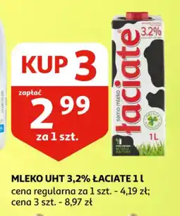 Auchan MLEKO UHT 3,2% LACIATE oferta