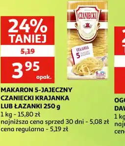 Auchan MAKARON 5-JAJECZNY CZANIECKI KRAJANKA oferta