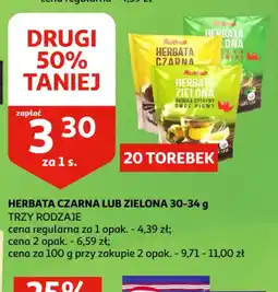 Auchan Herbata Czarna lub Zielona oferta