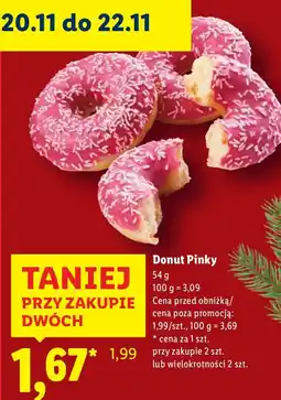 Lidl Donut Pinky pączek Lidl oferta