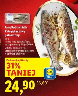 Lidl Targ Rybny Lidla Pstrąg tęczowy patroszony oferta