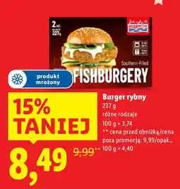 Lidl Burger rybny różne rodzaje Lidl oferta
