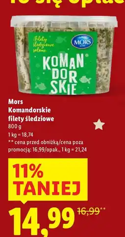 Lidl Filety śledziowe komandorskie Mors oferta