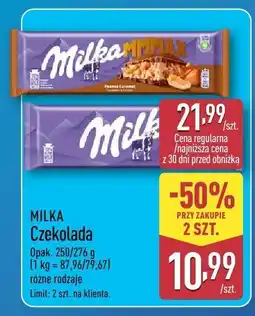 ALDI Czekolada Milka 250-276, różne rodzaje oferta