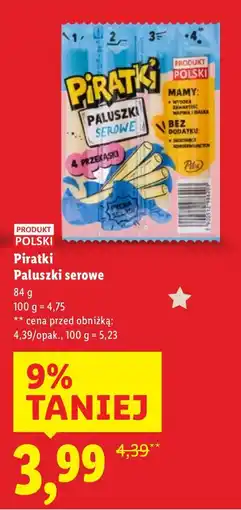 Lidl Paluszki serowe Piratki oferta