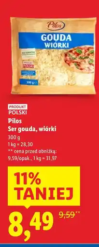 Lidl Ser gouda wiórki Pilos oferta