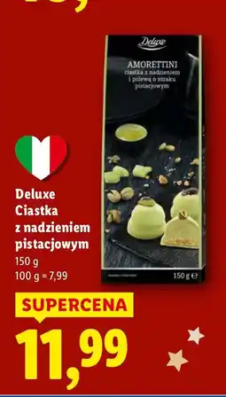 Lidl Ciastka z nadzieniem pistacjowym Amorettini Deluxe oferta