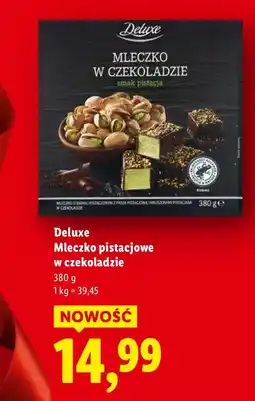 Lidl Czekolada Deluxe Mleczko pistacjowe w czekoladzie oferta