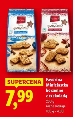 Lidl Miniciastka korzenne z czekoladą Favorina oferta