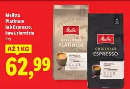 Lidl Kawa Platinum lub Espresso, kawa ziarnista Melitta oferta