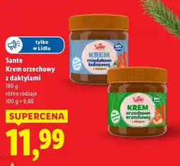 Lidl Krem orzechowy z daktylami Sante różne rodzaje oferta
