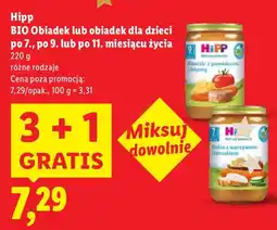 Lidl Obiadek lub obiadek dla dzieci Hipp BIO po 7., po 9. lub po 11. miesiącu oferta