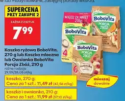 Biedronka Kaszka ryżowa różne rodzaje BoboVita oferta