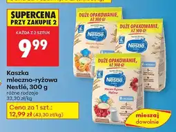 Biedronka Kaszka mleczno-ryżowa różne rodzaje Nestlé oferta