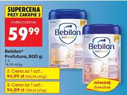 Biedronka Mleko modyfikowane Profutura 2 Bebilon oferta