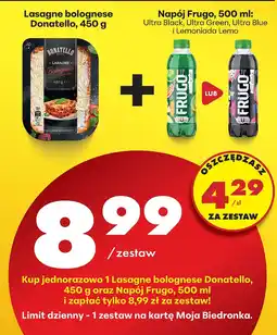 Biedronka Zestaw - Lasagne bolognese Donatello + Napój Frugo Biedronka oferta