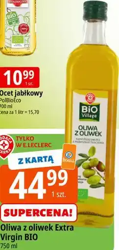 E.Leclerc Oliwa ekstra vergine Wiodąca Marka Bio Village oferta