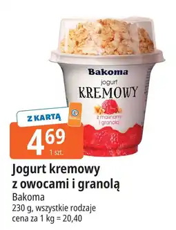 E.Leclerc Jogurt malinowy z granolą Bakoma Kremowy oferta
