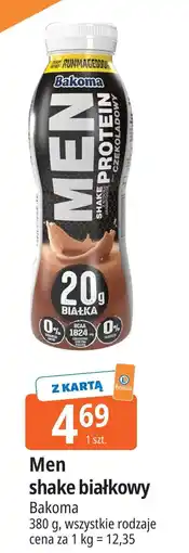 E.Leclerc Shake czekoladowy Bakoma Men Protein oferta