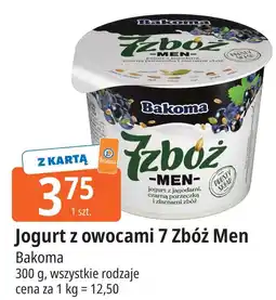 E.Leclerc Jogurt jagoda-czarna porzeczka Bakoma 7 Zbóż Men oferta