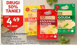 Auchan Ser żółty w plastrach mlekpol oferta