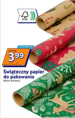 Action Świąteczny papier do pakowania oferta