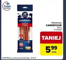 Globi Kabanosy CARREFOUR 120g 3 rodzaje oferta