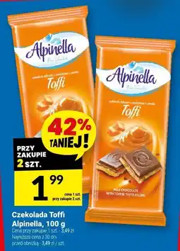 Twój Market Czekolada Toffi Alpinella, mleczna, 100 g oferta