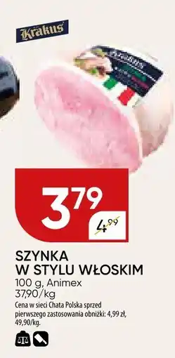Chata Polska Szynka w stylu włoskim Animex oferta