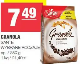 Spar Granola Sante wybrane rodzaje oferta