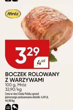 Chata Polska Boczek rolowany z warzywami Mróz oferta